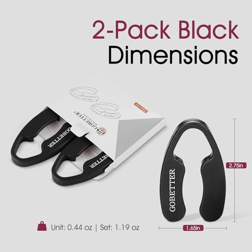 GOBETTER 2 Pack Black Wine Foil Cutters with Magnetic Design, Ergonomic & Reusable