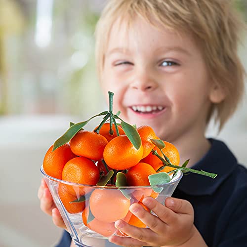 Artificial Mini Orange Cluster Decor - 15 Realistic Faux Fruits