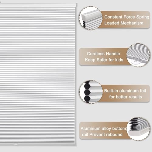 Cordless Blackout Cellular Shades - Thermal Insulating Honeycomb Blinds