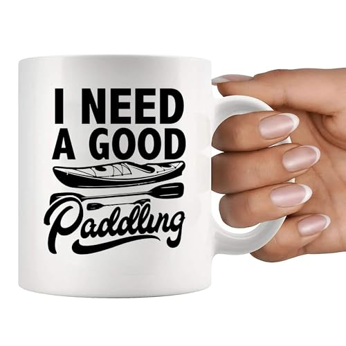 Panvola Kayak Gift Mug 11 oz White – Funny Paddling Coffee Cup for Women & Men