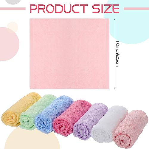 Newwiee 40 Pcs Multicolor Cotton Face Wash Cloths 10x10 Inch - Soft Reusable Facial Towels