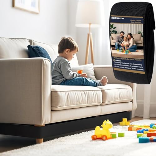 Under Couch Toy Blocker for Pets & Kids - 3" x 123" Furniture Gap Guard