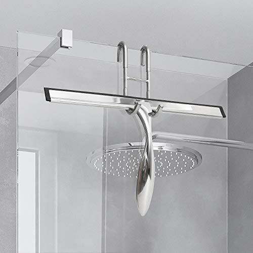 Stainless Steel Over-the-Door Shower Hooks for Frameless Glass, 2-Pack