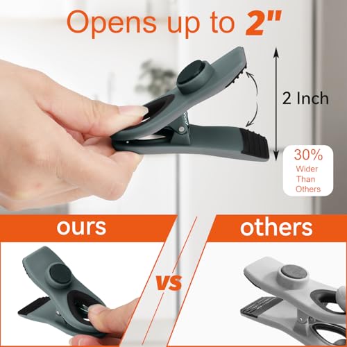Magnetic Chip Clips for Food Storage - 12 Pack Neutral Sealing Clips