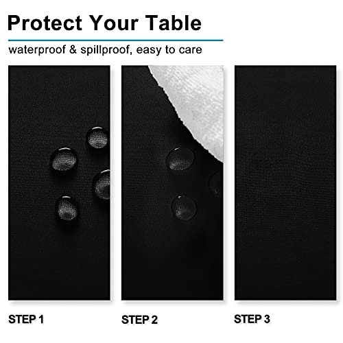 Waterproof Rectangle Tablecloth, 54 x 80 Inch Durable Polyester Table Cover