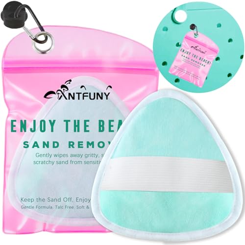 Triangle Beach Sand Remover Mitt - Quick-Dry Sand Eraser for Family