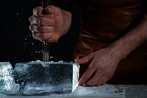 Outset Ice Pick - 7.25in Metal & Wood Bar Tool for Shaping and Cracking Ice