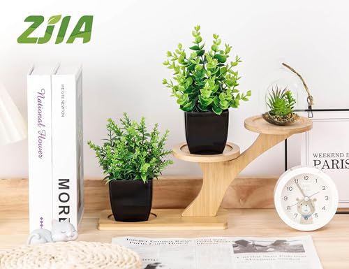 2 Pack Small Artificial Potted Plants for Home and Office Decor