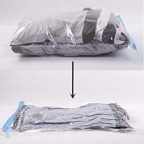 Skiennix Extra Jumbo Vacuum Storage Bags - Airtight Seal, Waterproof & Dustproof | 5 Pack (51"x47") for Clothes & Bedding
