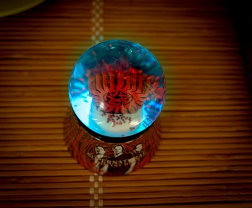 Anti-Possession Symbol Light-Up Mini Snow Globe - 2.75 Inch Desk Decor