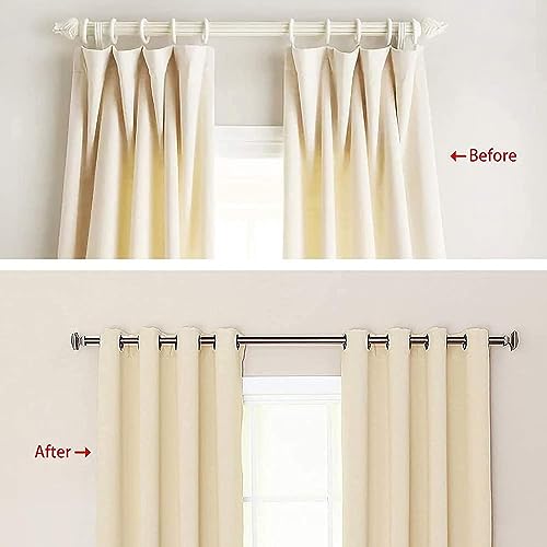 16-Pack 40mm Snap-Together Curtain Grommets, Matte Black Low-Noise ABS
