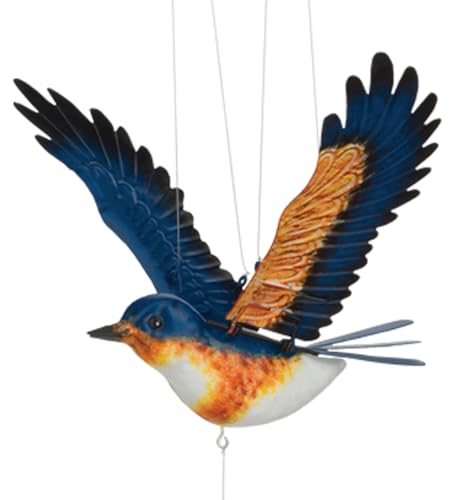 Metal Bird Garden Stake with Motion Spring Decorative Outdoor Sculpture