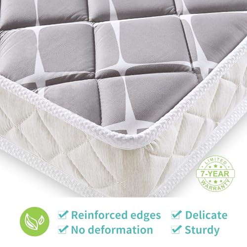 Hypoallergenic Baby Crib & Toddler Mattress - 52" x 27.6" x 5" Breathable Foam