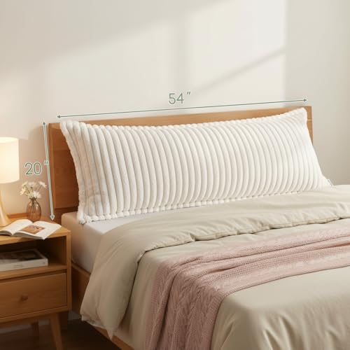 Faux Fur Body Pillow with Shredded Memory Foam - 20x54 Inch
