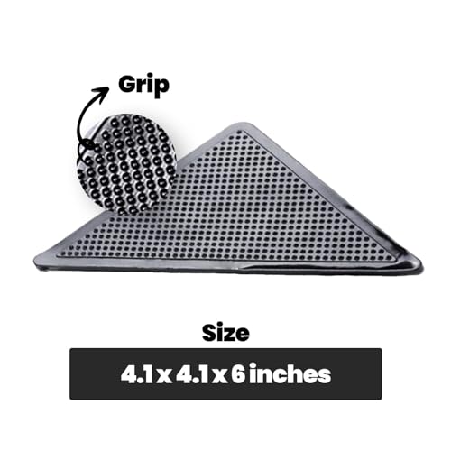 Reusable Non-Slip Rug Corner Pads for Hardwood Floors - 4 Pack