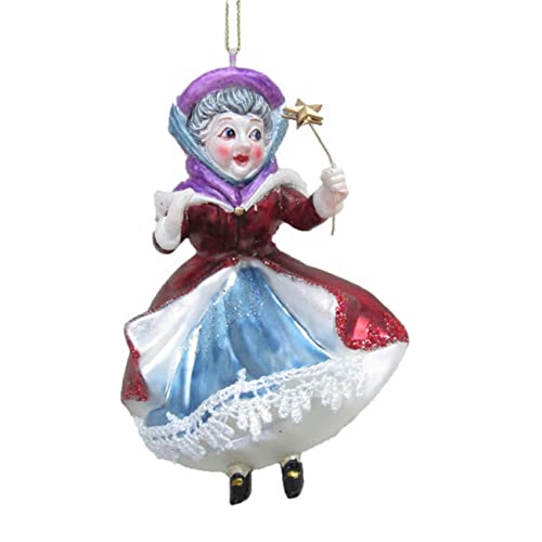 December Diamonds Blown Glass Fairy Godmother Ornament - 5.5in