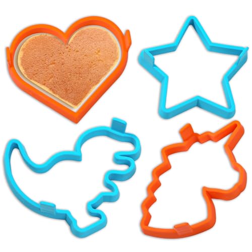 Silicone Pancake Molds 4-Pack Nonstick Fun Shapes for Griddle Cooking