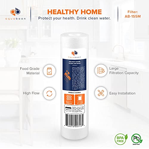 5 Micron 10 x 2.5 Whole House Sediment Water Filter Replacement - 6 Pack
