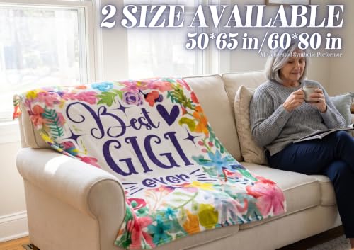 InnoBeta Gigi Gifts Flannel Throw Blanket 50x65 Inches for Grandma - Best Gigi Ever