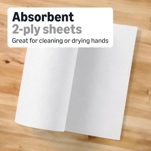 2-Ply White Adapt-a-Size Kitchen Paper Towels, 12 Rolls (1,680 Sheets)