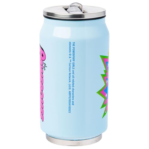 Silver Buffalo Powerpuff Girls Stainless Steel Double Wall Cup Featuring Blossom, Buttercup, and Bubbles, 11.8 Ounces