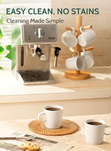 Sweese 5oz Porcelain Espresso Cups Set of 4 White - Demitasse Coffee Mugs