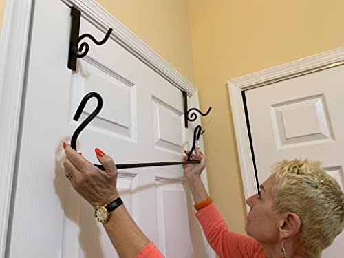 Over-the-Door Quilt Hanger Rack, 28.5-inch Powder-Coated Iron