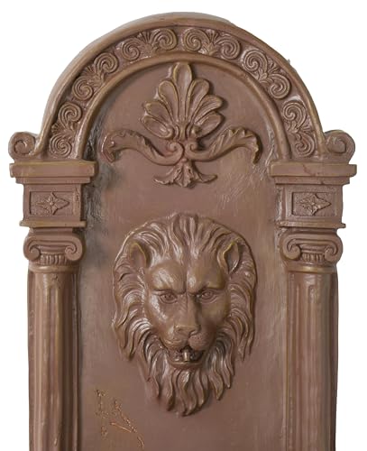 Lion Head Wall Fountain - Tuscan Style Outdoor Decor with Antique Finish