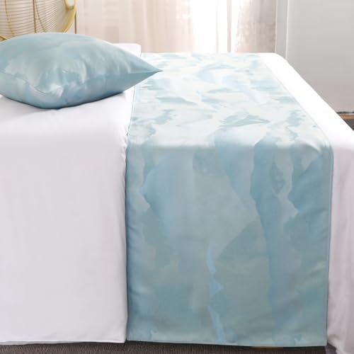 AMBERIS Modern Soft Decorative Bed Runner Scarf, Fade-Resistant