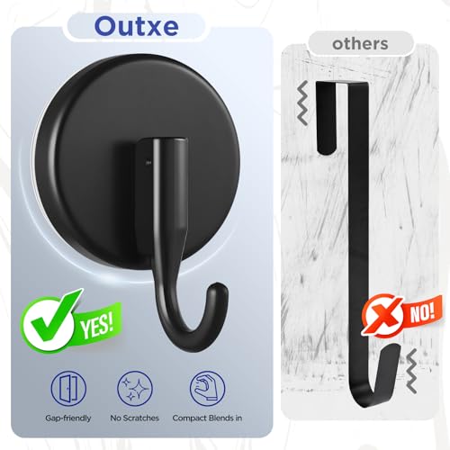 OUTXE Suction Cup Wreath Hanger Heavy Duty Glass Door Hook 2-Pack