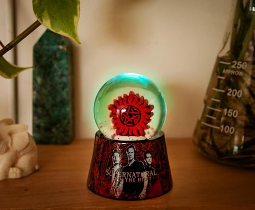 Anti-Possession Symbol Light-Up Mini Snow Globe - 2.75 Inch Desk Decor