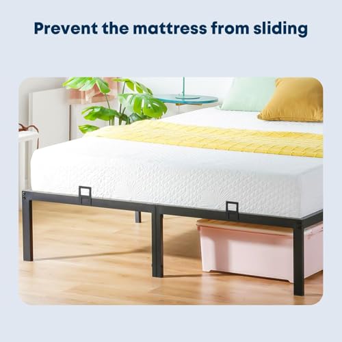 Adjustable Non-Slip Mattress Retainer Bars for Bed Frame - Heavy Duty 4-Pack