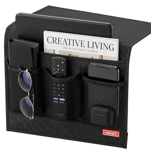 Bedside Caddy Organizer for Bed and Sofa - 4-Pocket Storage with Non-Slip