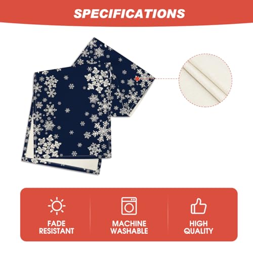 Artoid Mode Snowflake Winter Table Runner 13 x 72 Inch Blue Home Decor