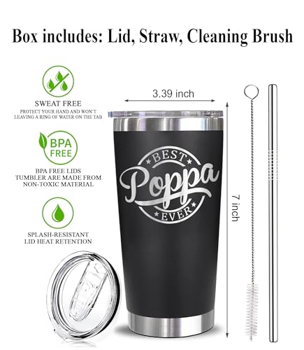 Emily Gift 20oz Engraved Stainless Steel Tumbler - Dad Gift, Travel & Camping