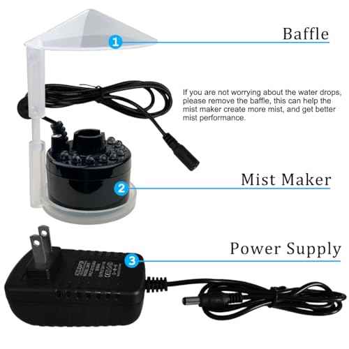 Ultrasonic Mist Maker Fogger for Indoor Fountains, Ponds & Water Features