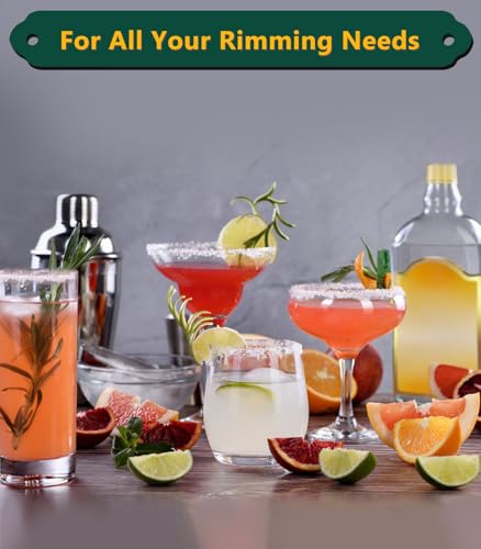 Bamboo Margarita Salt Rimmer Set with Stainless Steel Bowl | Cocktail Accessories for Parties