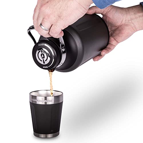 64 oz Insulated Stainless Steel Growler - Vacuum Insulated Beer & Coffee