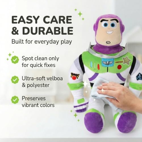 Jay Franco Kids Toy Story Buzz Lightyear Plush Pillow Buddy - 22 Inch Ultra-Soft Stuffed Toy & Cozy Pillow, Multi-Variation