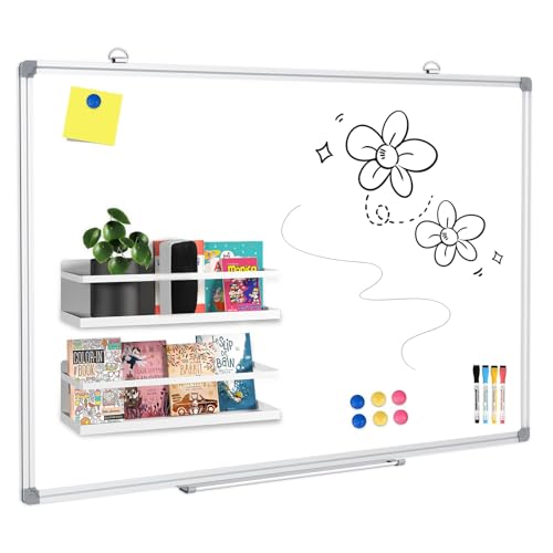Magnetic Metal Bookshelf for Whiteboard - 15.8-inch Wall Display Organizer
