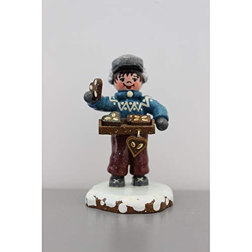 Winter Children Gingerbread Figurine 6.5cm Hand-Painted Holiday Ornament