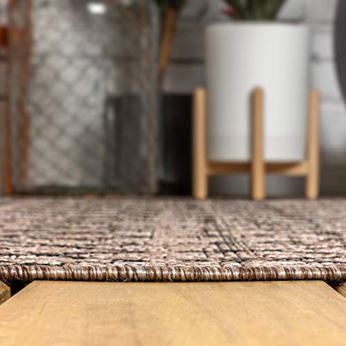 8x10 Moroccan Geometric Area Rug - Indoor Outdoor Flat-Weave Carpet
