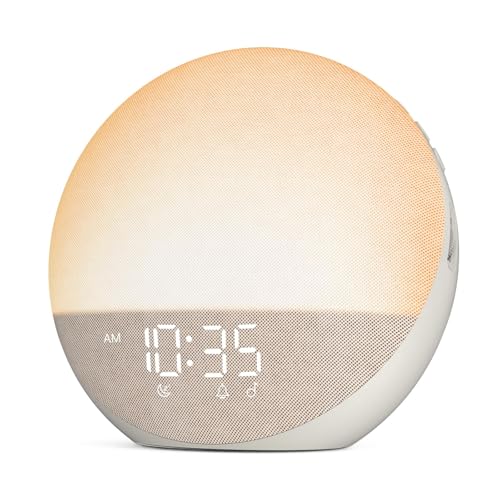 Sunrise Alarm Clock with Wake Up Light, White Noise Machine & Bluetooth Speaker