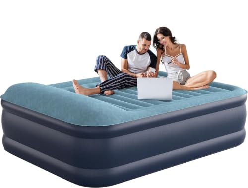 Lavisx Queen Air Mattress with Auto Stop Pump, 20-Inch Luxury Inflatable Bed