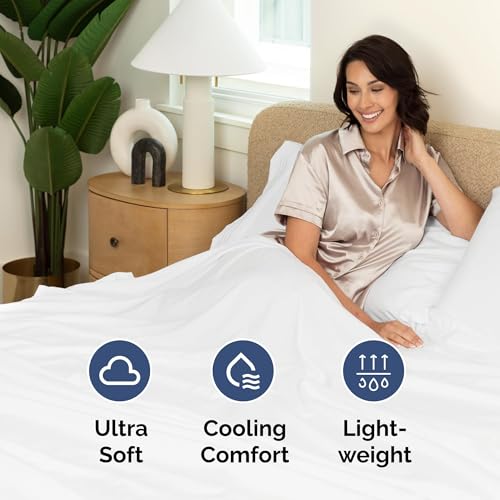 CGK Unlimited King Flat Sheet - Soft Breathable Cooling Top Sheet, White