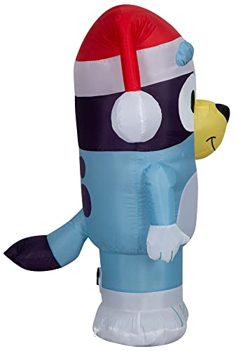 Gemmy 3.5 FT Bluey Christmas Inflatable with Santa Hat – Lighted