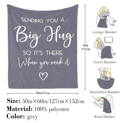 Get Well Healing Blanket - Soft Flannel Hug Blanket 60x50in