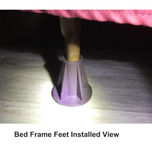 4-Pack Universal Bed Frame Glide Feet Replacements with Plastic Inserts