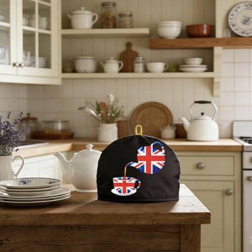 British Flag Teapot Cozy - Cotton Insulated Tea Pot Cover 32cm x 22.5cm