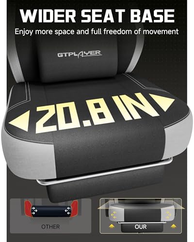 Big & Tall Ergonomic Gaming Chair with Footrest, 350lb Capacity